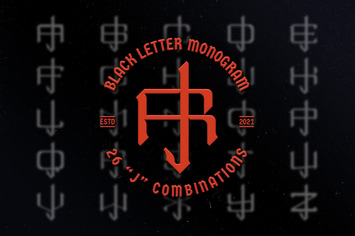 J Black Letter Monogram Logo Vol.3