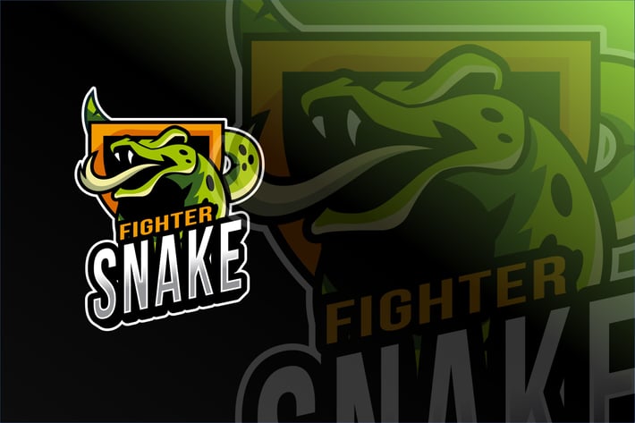 Fighter Snake Esport Logo Template