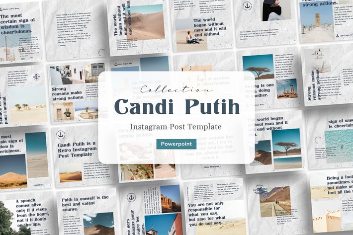 Candi Putih - Retro Instagram Template Powerpoint