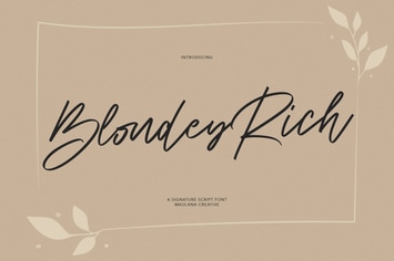 Blondey Rich Signature Script Font