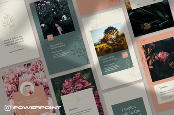 Floral - Instagram Template Powerpoint