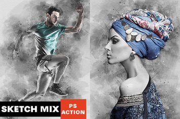 Sketch Mix Photoshop Action
