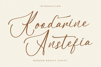 Koodarine Anstefia Modern Script Font