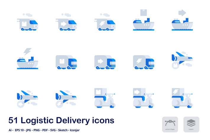 Logistic Delivery Accent Duo Tone Icons
