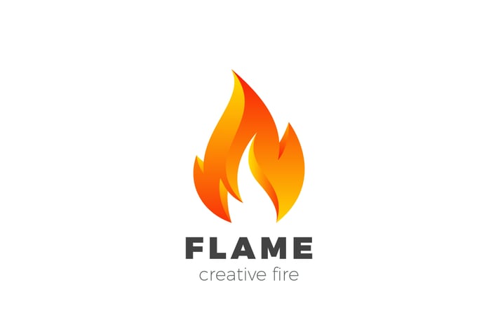 Logo Fire Flame Burning Abstract