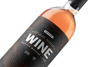 Wine Bottle Mock-Up Template