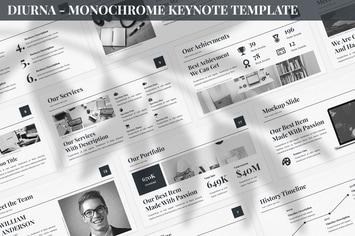 Diurna - Monochrome Keynote Template