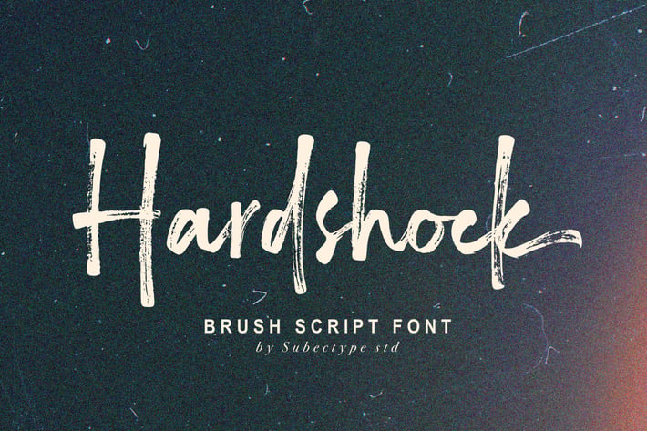 Hardshock - Brush Script Font