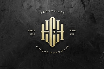 Black Marble Emboss Logo Mockup