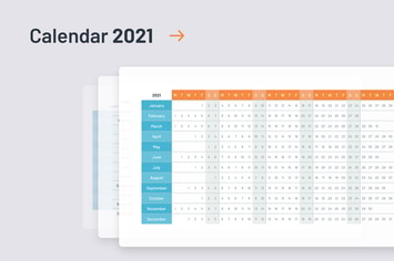 2021 Calendar template PowerPoint