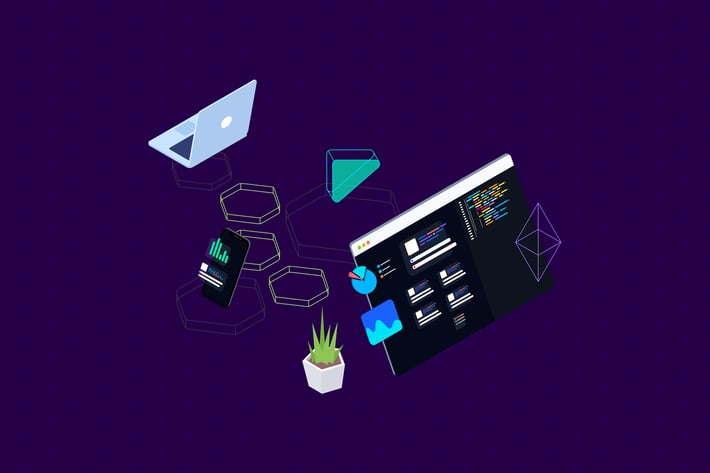 Blockchain Platform Isometric Illustration 13