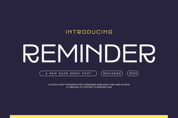 Reminder - Modern Display Sans Serif