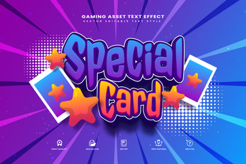 Special Card Gaming Editable Text Effect
