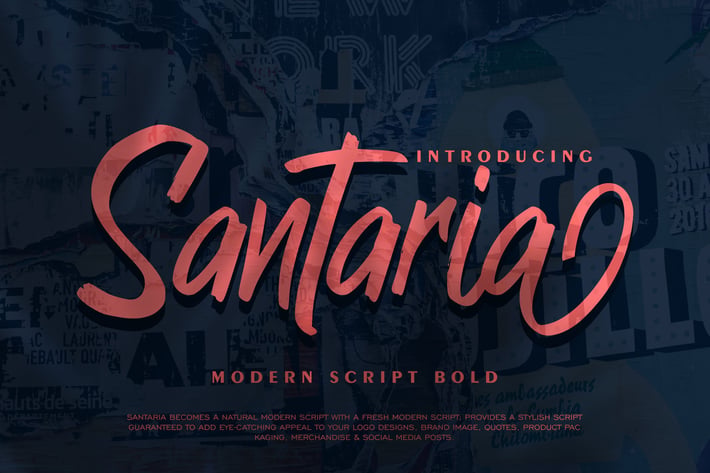 Santaria | Modern Script Bold