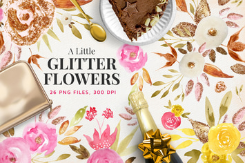 A Little Glitter Flowers