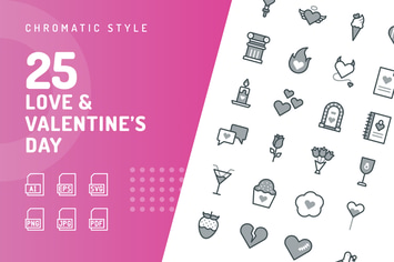 Love & Valentine's Day Chromatic Icons