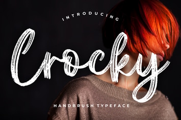 Crocky Handbrush Advertisement Font