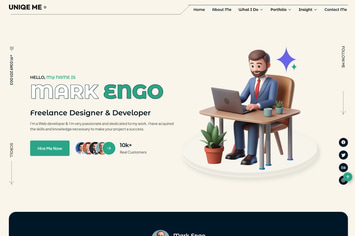 Uniqeme - Personal Portfolio HTML Template