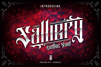 Salliery - Blackletter Tattoo Font
