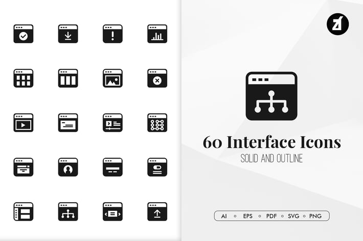 60 Interface minimal icons