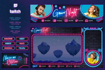Twitch Neon Gamer