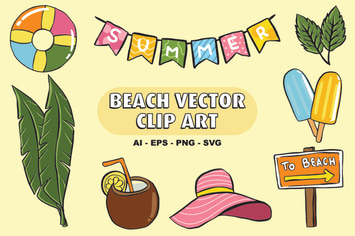 Beach Vector Clip Art