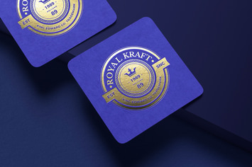 Kraft Paper Letterpress Logo Mockup