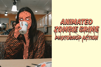 Animated Zombie Grime Art Photoshop Action