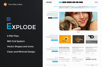 Explode - Old school business PSD Template