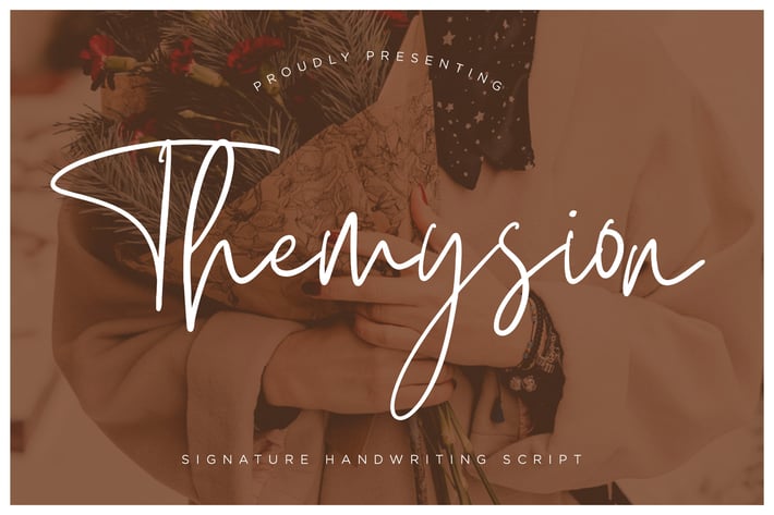 Themysion Signature Wedding Font