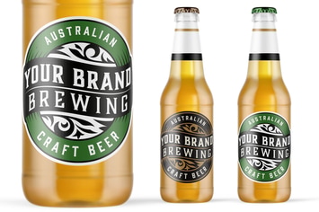 Vintage-Style Beer Label Layout