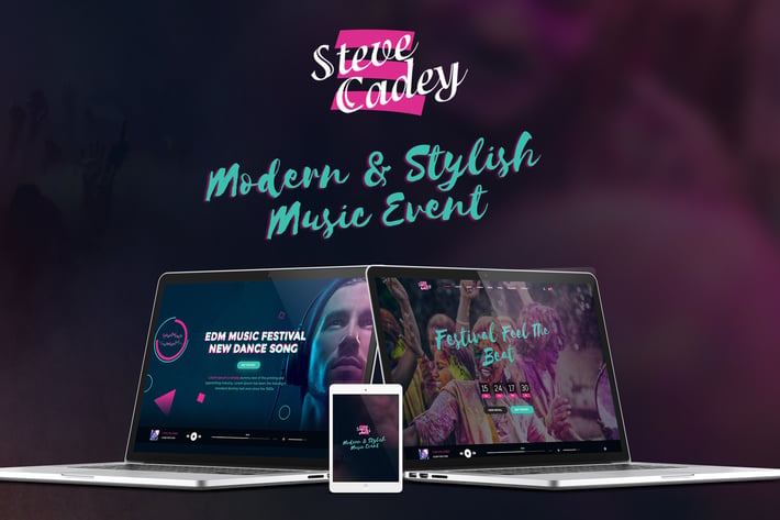 Steve Cadey - Modern & Stylish Music Event PSD