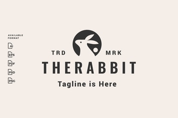 rabbit hipster logo
