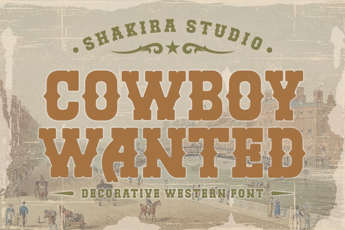 Cowboy Wanted - Western Retro Serif