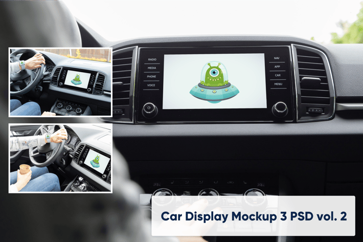 Car Display Vol. 2 - 3 PSD Mockups