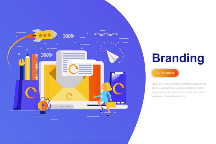 Branding Modern Flat Concept