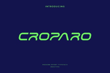 Croparo - Modern Sport Typeface