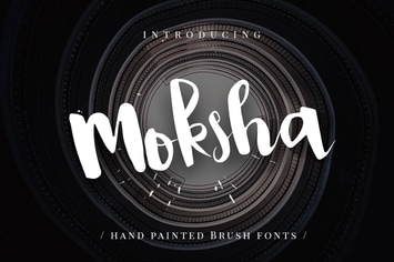 Moksha - Hand Painted Brush Font