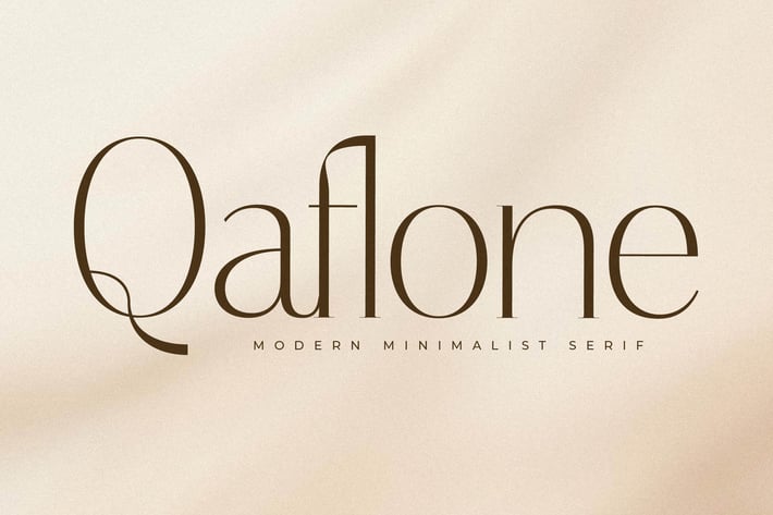 Qaflone Modern Minimalist Serif Font