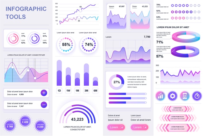 Simple Infographics Template Visualization