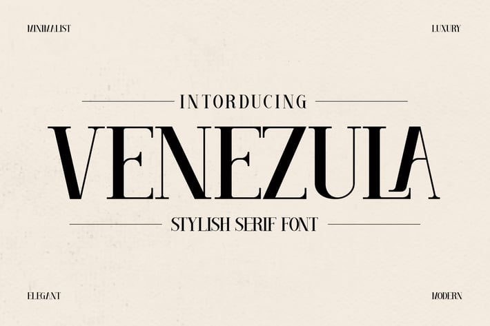 Venezula Stylish Serif Font