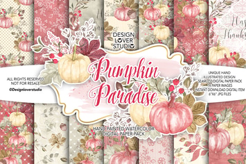 Pumpkin Paradise digital paper pack