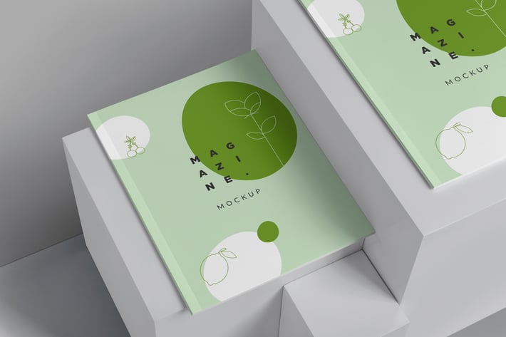 US Letter Vertical Magazine Mockups