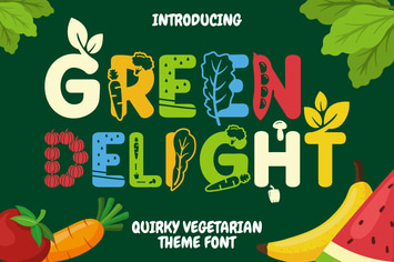 Green Delight - Quirky Vegetarian Theme Font