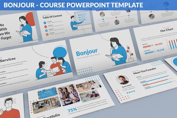 Bonjour - Course Powerpoint Template