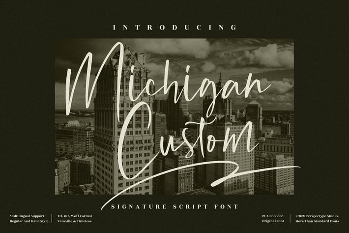 Michigan Signature Font