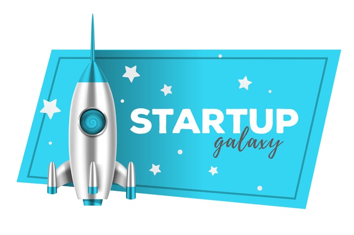 Realistic vector startup shuttle illustrations