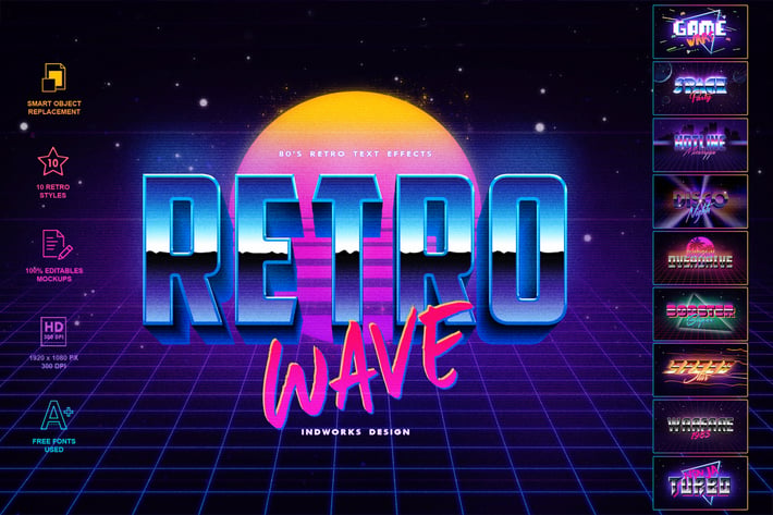 80's Retro Text Effects vol.1