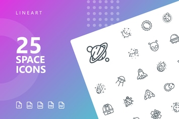 Space Line Icons