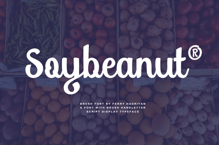 Soybeanut - Brush Script Font